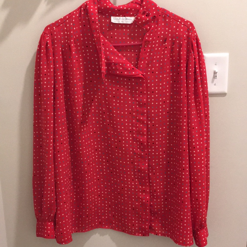 Vintage Chaus high neck blouse